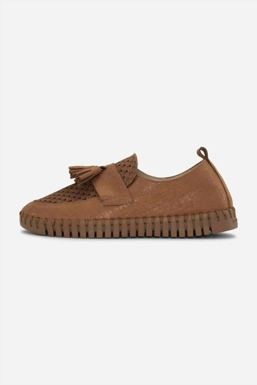 NEW ILSE JACOBSEN women's tulip tassel loafer in nougat